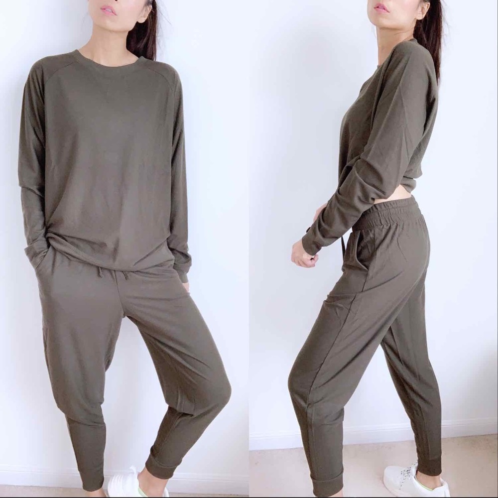 EVERYDAY MATCHING JOGGER SET - OLIVE - Picture 3 of 6